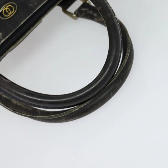 GUCCI GG Supreme Sherry Line Boston Bag PVC Navy Gold 24 012 3842 Auth 133308 - Picture 8 of 16